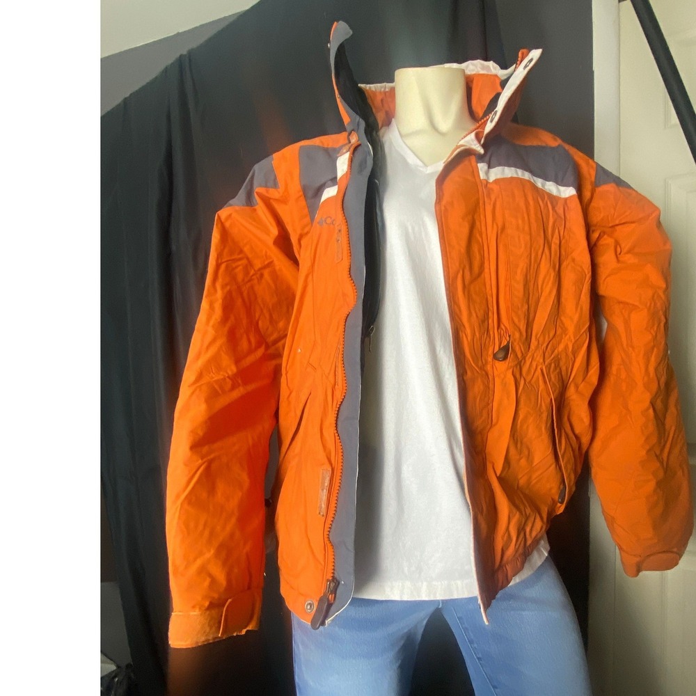 Columbia Sportswear Mens‎ Small Orange Insulated Winter Jacket Outdoor Coat